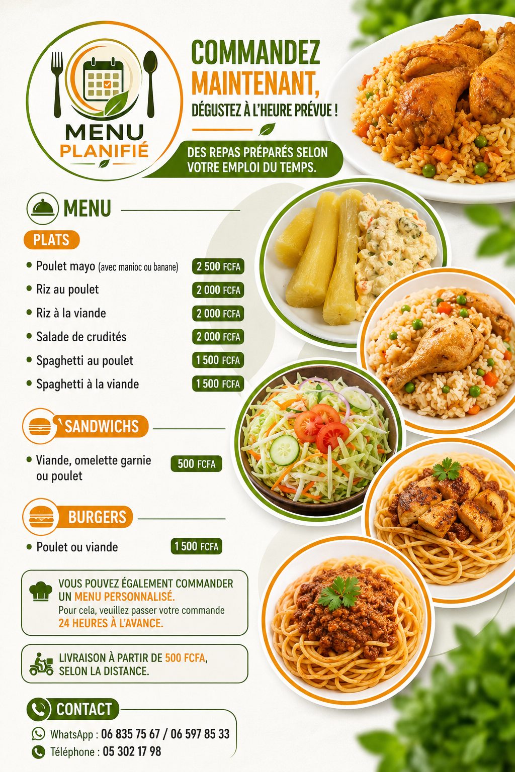 Menu Planifié